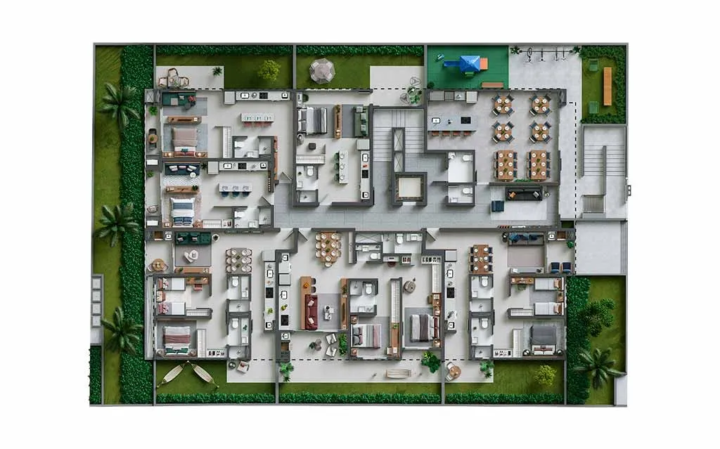 Planta Térreo do My Hub Smart Living: Implantação do térreo